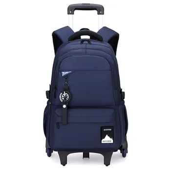Rolling Backpack Roller cartable garçon Wheels School Bags Boys Bookbag Zaino Scuola Elementare Trolley Mochila Ruedas Escolar 1