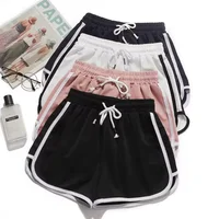2024 Striped Sports Shorts Women Korean Fashion Casual Mini Shorts Summer Simple Loose Wide Leg Shorts Ladies New - Image 4