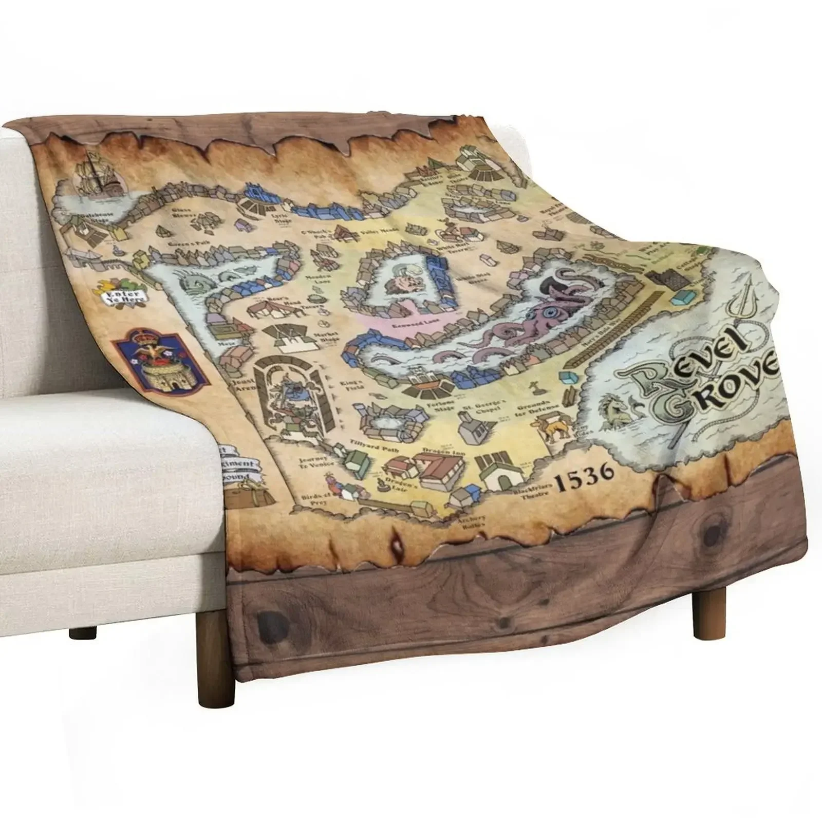 Mappa Di Revel Grove - 1536 Pt Ii Copre Coperte Coperte Per Letti Invernali Ponderate
