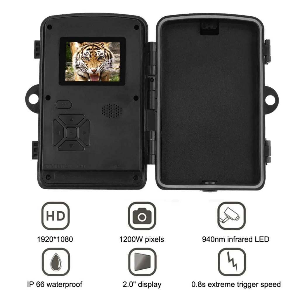 Hunting Trail Camera 16MP 1080P 940nm Infrared Night Vision Motion Activated Trigger Security Cam Outdoor Wildlife Photo Trap