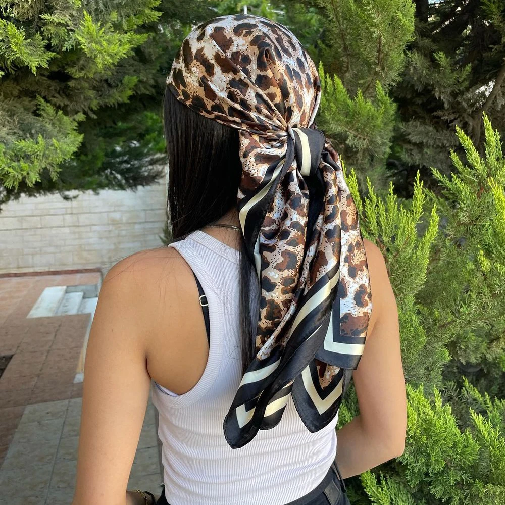 New Silk Scarf And Wrap For Designer Luxury Brand Kerchief Neck Head/Hair  Scarves Bandana Handkerchief 90X90CM Headscarf