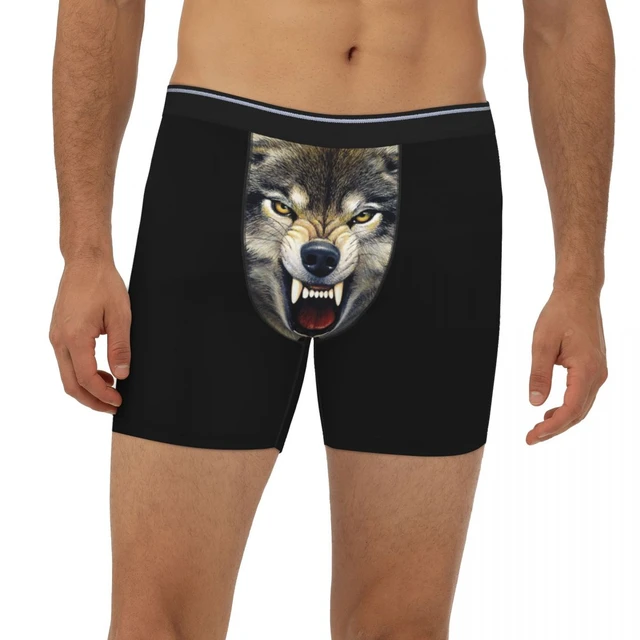 Wolf Underpants Breathbale Panties spoof funny Male Underwear Boxer Briefs  extended underwear - AliExpress