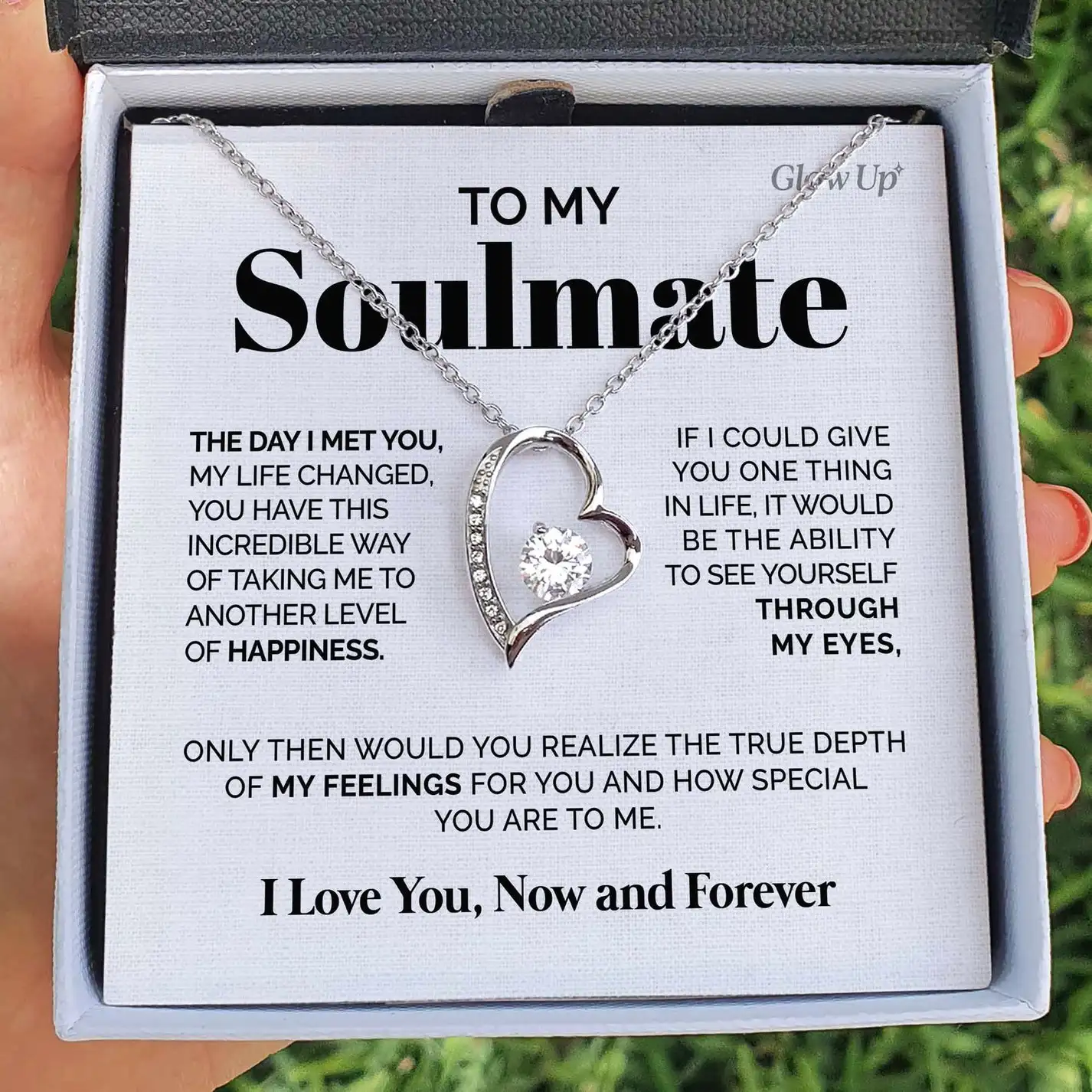Gift for Women Wife Her Girlfriend Necklace Stainless Steel To my Soulmate The day I met you Forever Love Necklace Dropshipping