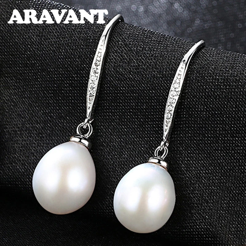 Nenalina Orecchini da donna in argento 925 con perle di conchiglia