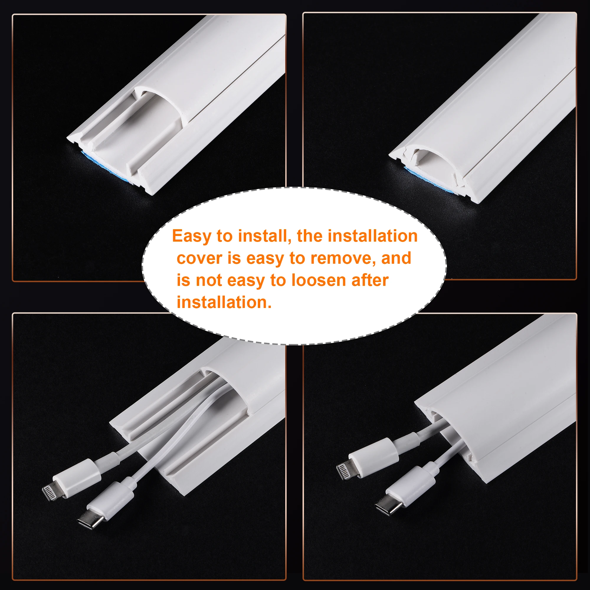 3 Pack Cable Raceway Cord Cover 15.7