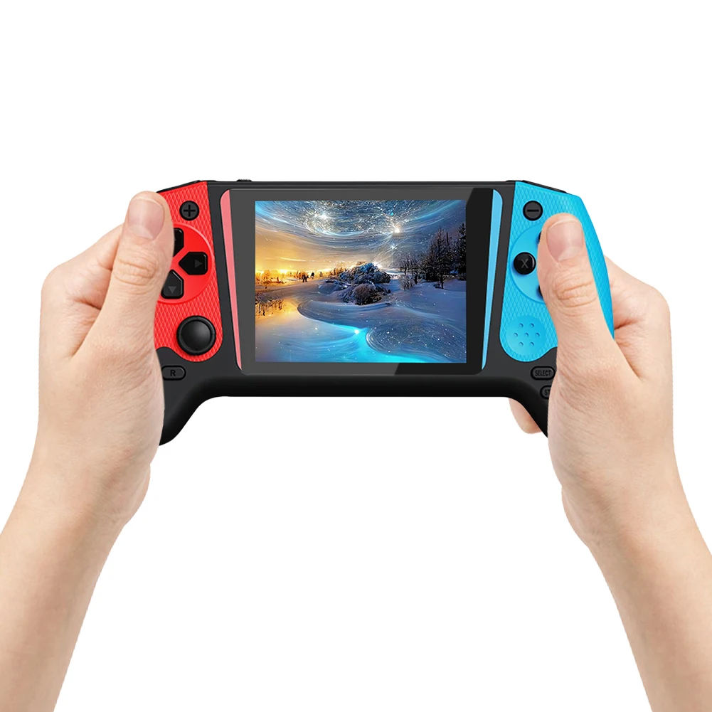 Compact Retro Handheld Gaming Console with 500 Built-in Games and TV Connectivity