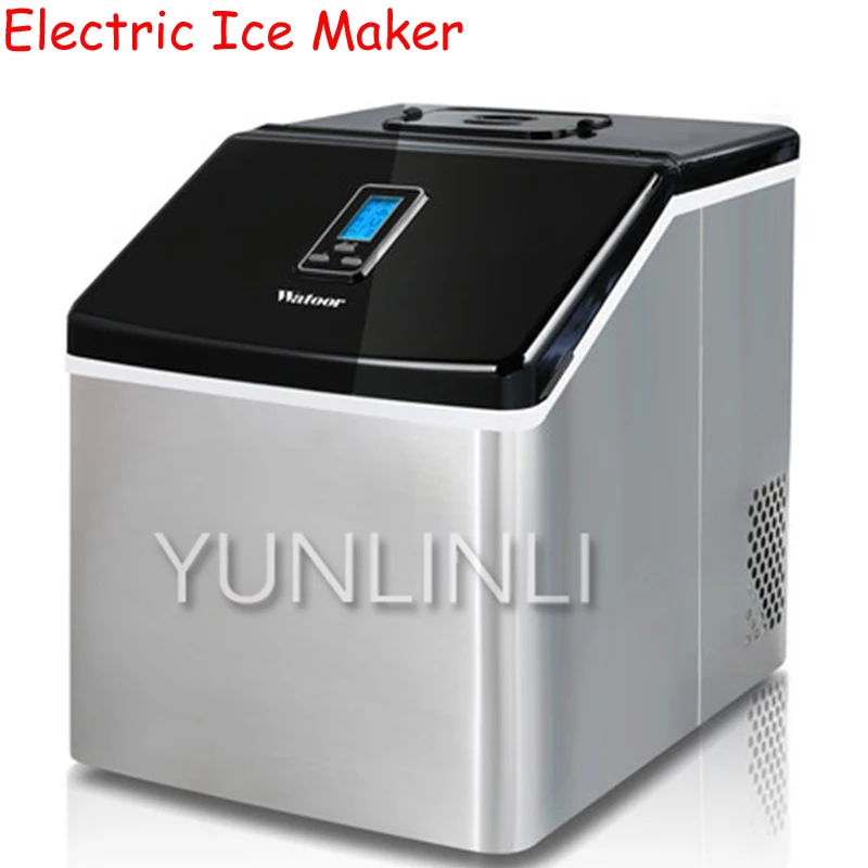 24 Ice-Tray Electric Ice Maker Commercial & Household Stainless Steel Manual Adding Water Ice Making Machine