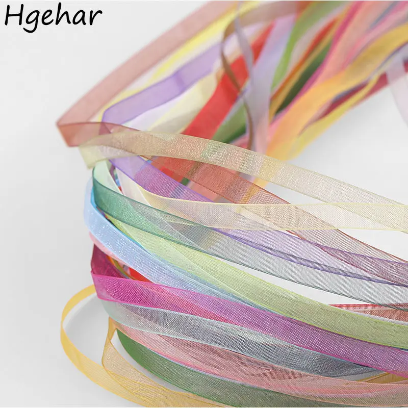 Chiffon Streamers Transparent Colorful Ribbons Handmade Diy Party Supplies Gift Wrapping Accessories Bouquets Strap Decoration