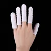 100 Pcs Thimbles Nail Art Latex Rubber Gloves Protective Protector Cover Fingertip White Small Tools 4