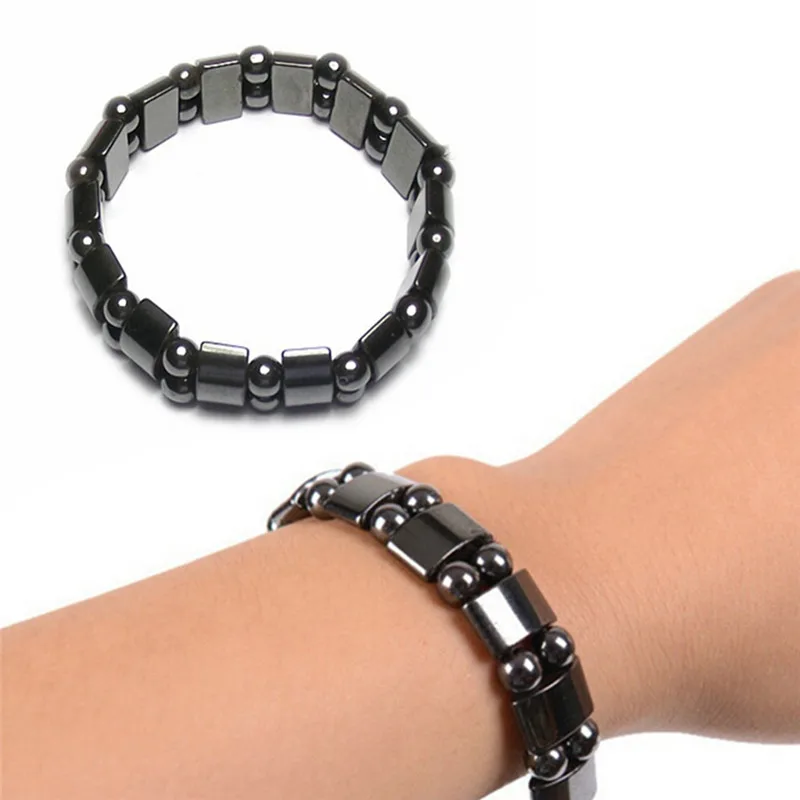 New Weight Loss Round Black Stone Bracelet Health Care Magnetic Therapy Bracelet 4