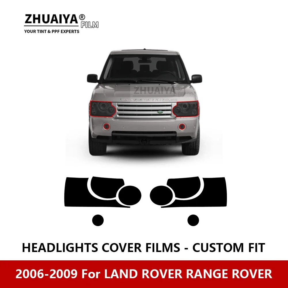 

Для LAND ROVER RANGE ROVER 2006-2009 Автомобильная внешняя фара с защитой от царапин PPF предварительно отрезанная Защитная пленка для ремонта автомобильных наклеек