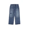 Second Order Double Knee Carpenter Jean Washed Selvage Denim Work Pants For Men 5
