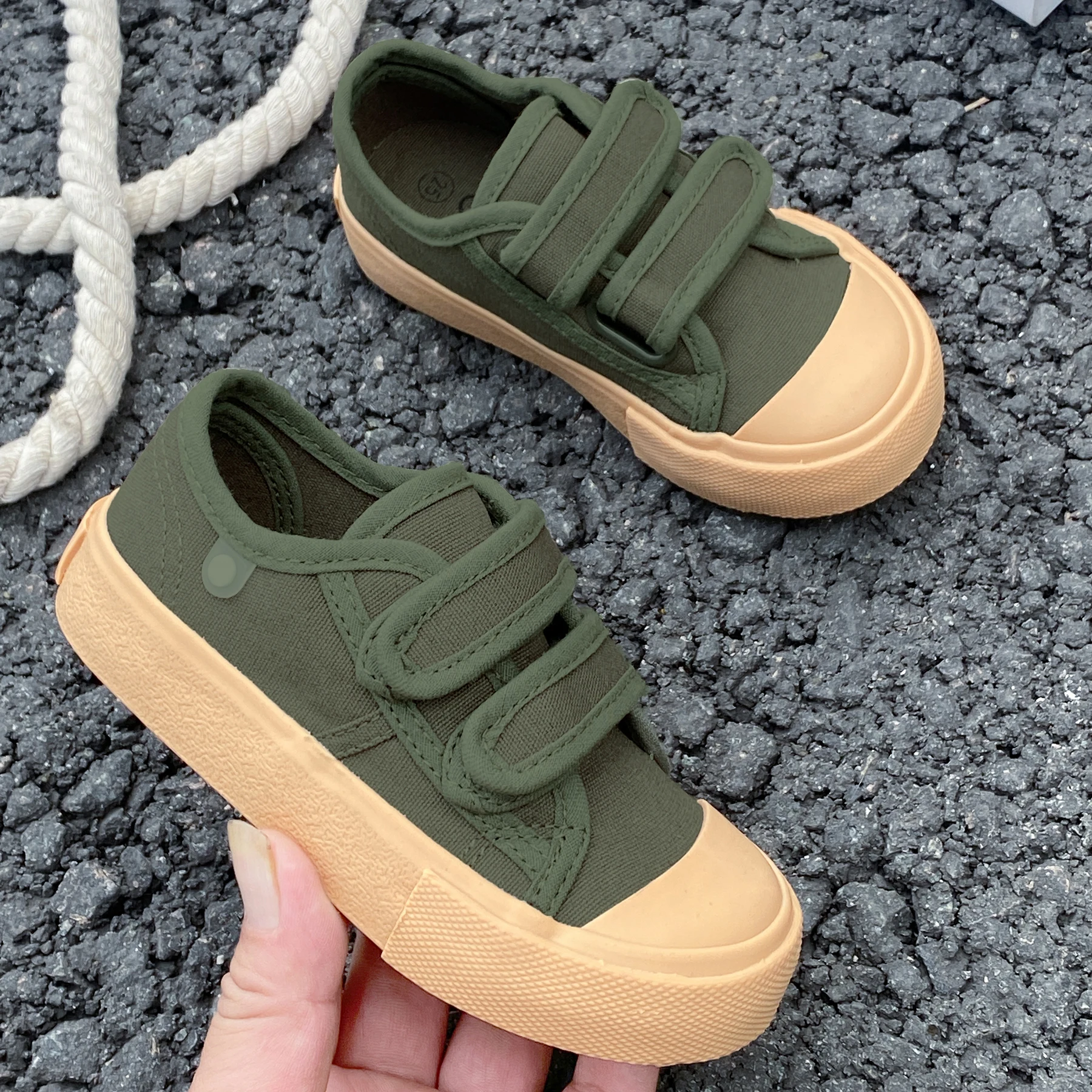 8003 Bonbonfarbene Niedrig Geschnittene Kinder-Leinenschuhe, Jungen- und Mädchen-Boardschuhe, Stoffschuhe, Atmungsaktiv und Modisch – Detail 10