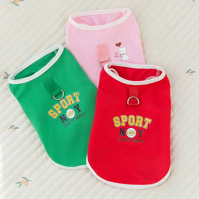 

Spring Summer Pet Clothes Kitten Puppy Breathable Vest Small and Medium-sized Dog Thin Pullover Vest Chihuahua Yorkshire Poodle