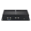 Fanless Industrial Mini PC Intel i7 10610U 6x COM 232/485/TTL 2x LAN 8x USB HDMI DP LVDS GPIO WiFi SIM 4G 5G LTE Windows Linux 3