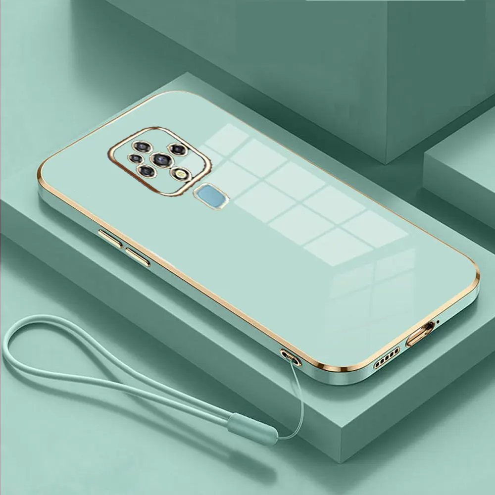 Luxury Square Plating ShockProof Soft Silicone Back Cover s