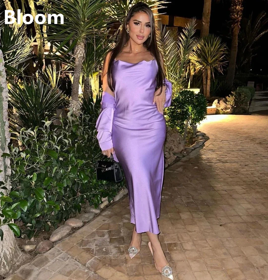 

Modern Women Evening Dresses Ankle Length Mermaid Prom Dresses Spaghetti Strapless Cocktail Party Dress with Wraps