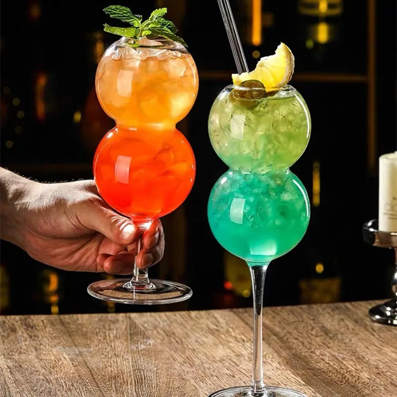 Cocktail Glass Goblet Bubble Ball Glass Juice Milk Water Cup Bar Party And Restaurant Drinkware