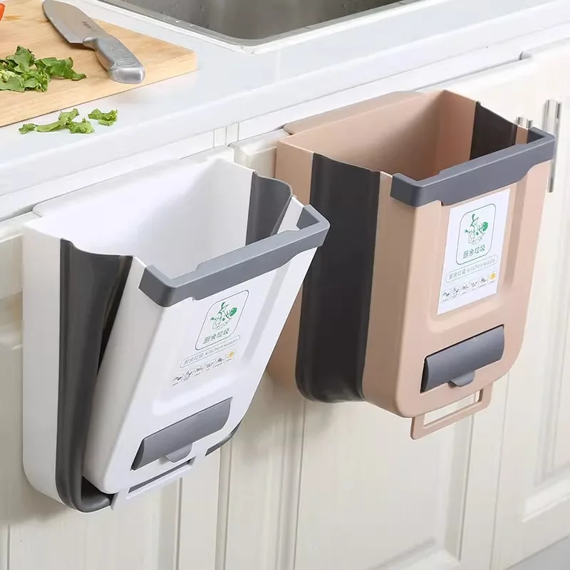 Pattumiera Sospesa Da Parete Con Coperchio - Per Cucina, Bagno, Campeggio, Piccola E Salvaspazio