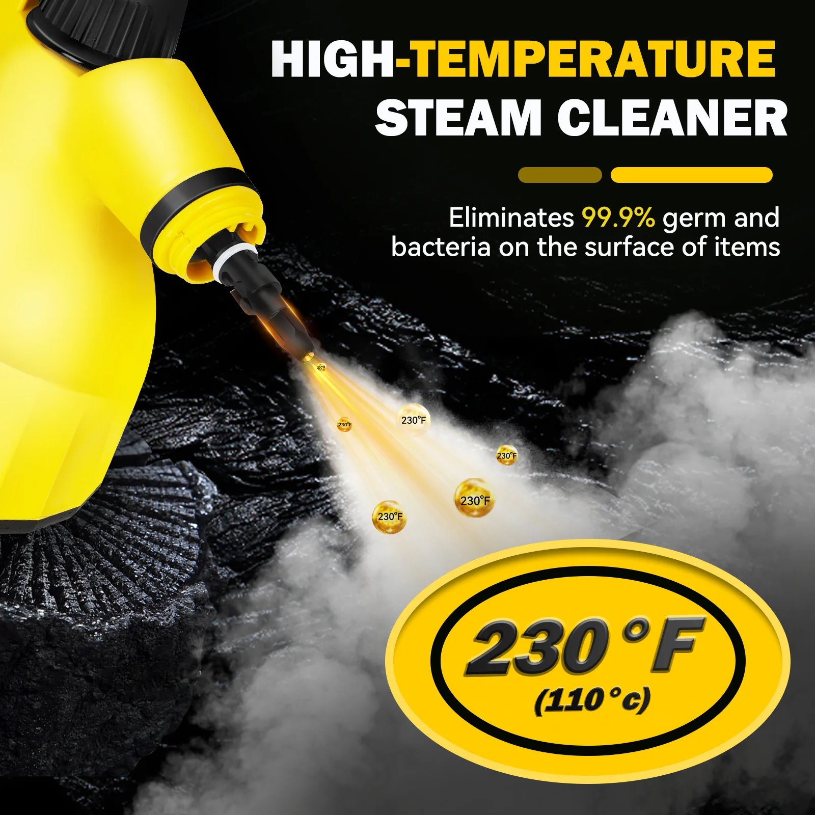 1200W Steam Cleaner High Pressure Temperature Cleaning Home Appliance Air Conditioning Kitchen Hood Car Cleaner With Water Tank 3