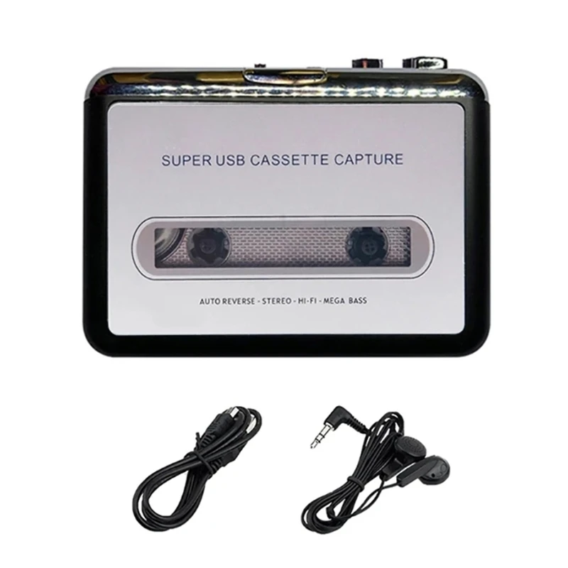 USB Cassette Capture Radio Player Portable USB Cassette Tape To MP3 Converter Capture Music Player Recorder