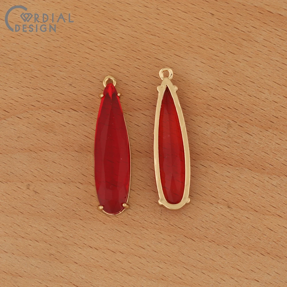 Cordial Design 30Pcs 8*33MM Charms Jewelry/Jewelry Accessories/DIY Earrings Making/Earring Findings/Hand Made/Crystal Pendant - cordial