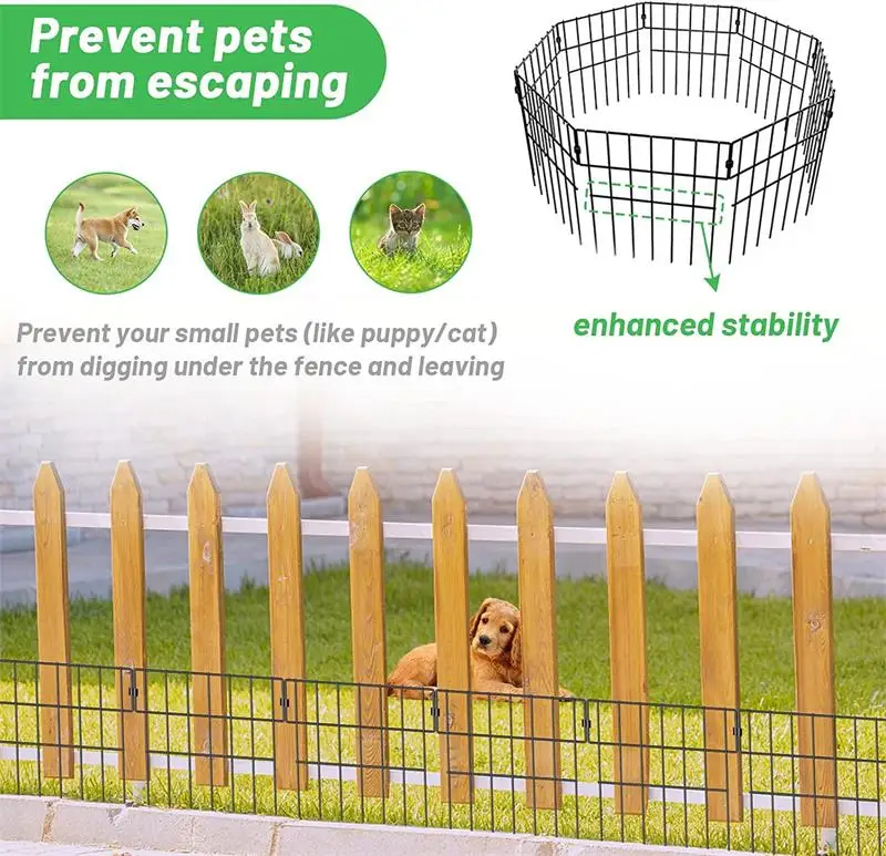 Outdoor Garden, Iron Small Fence, Small Branch Decoration Villa Park Flower Garden Pet Garden Fence 5