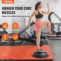 VEVOR Half Exercise Ball Trainer 26 inch Balance Ball Trainer 1500lbs Capacity Stability Ball Yoga Ball with Resistance Bands 2