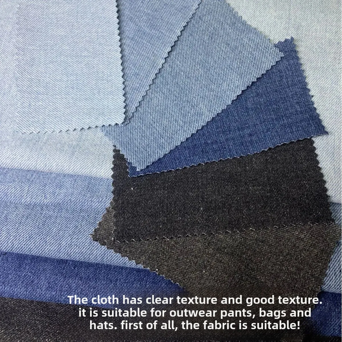 Thickened Washed Outwear Denim Fabric Pure Cotton Non-Elastic Clothing And Shoe Material without Washing Required