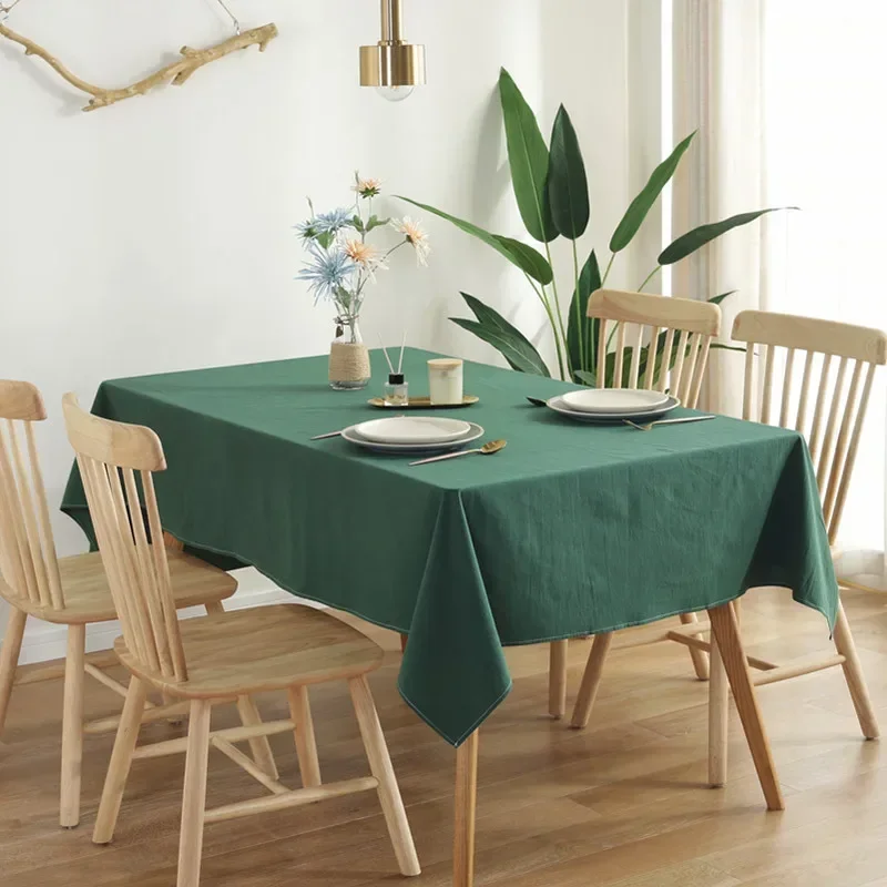 Tablecloth Cotton Washable Table Cover for Rectangle Table Baby Shower Kitchen Party Wedding Christmas