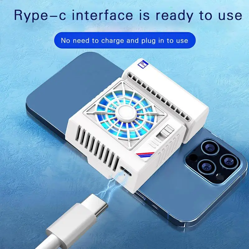 Phone Cooling Case Portable Cellphone Radiator Phone Cooler With 2 Modes Semiconductor Cooling Fan Quick Icing Cellphone