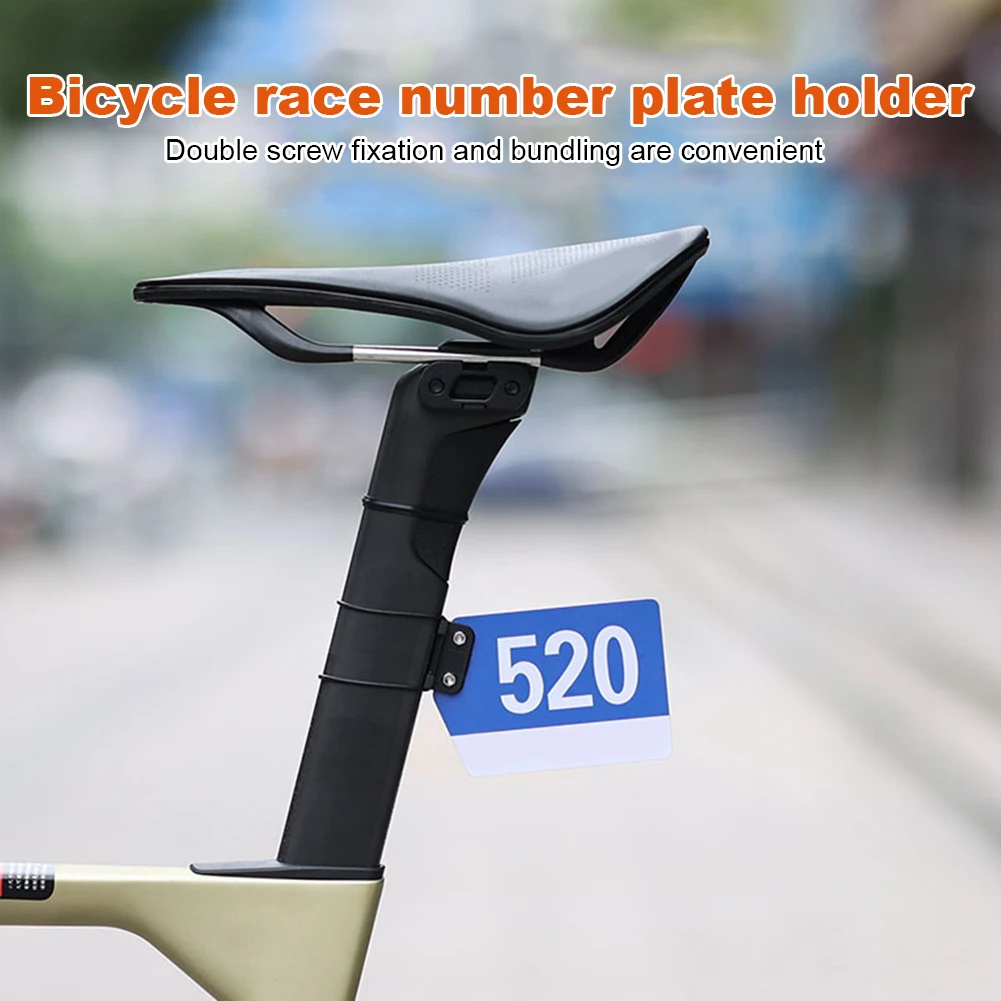 MTB 자전거 트라이애슬론 레이싱 번호판 거치대 클립, 도로 자전거 사이클링 후방 라이센스 번호 시트포스트 레이싱 카드 브래킷