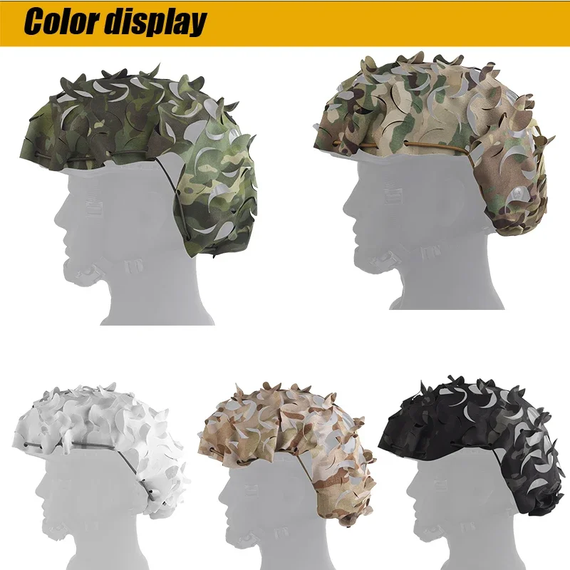 Sport Helmet Cover 3D Helmet Cloth Net Cover for Fast Hunting Airsoft Gillie Suits Accessories