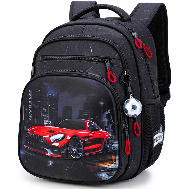 

Cartoon Car Boys School Backpacks Orthopedic Book Bag Primary Grade 1 Waterproof Backpack Children Kids Satchels Mochila Escolar