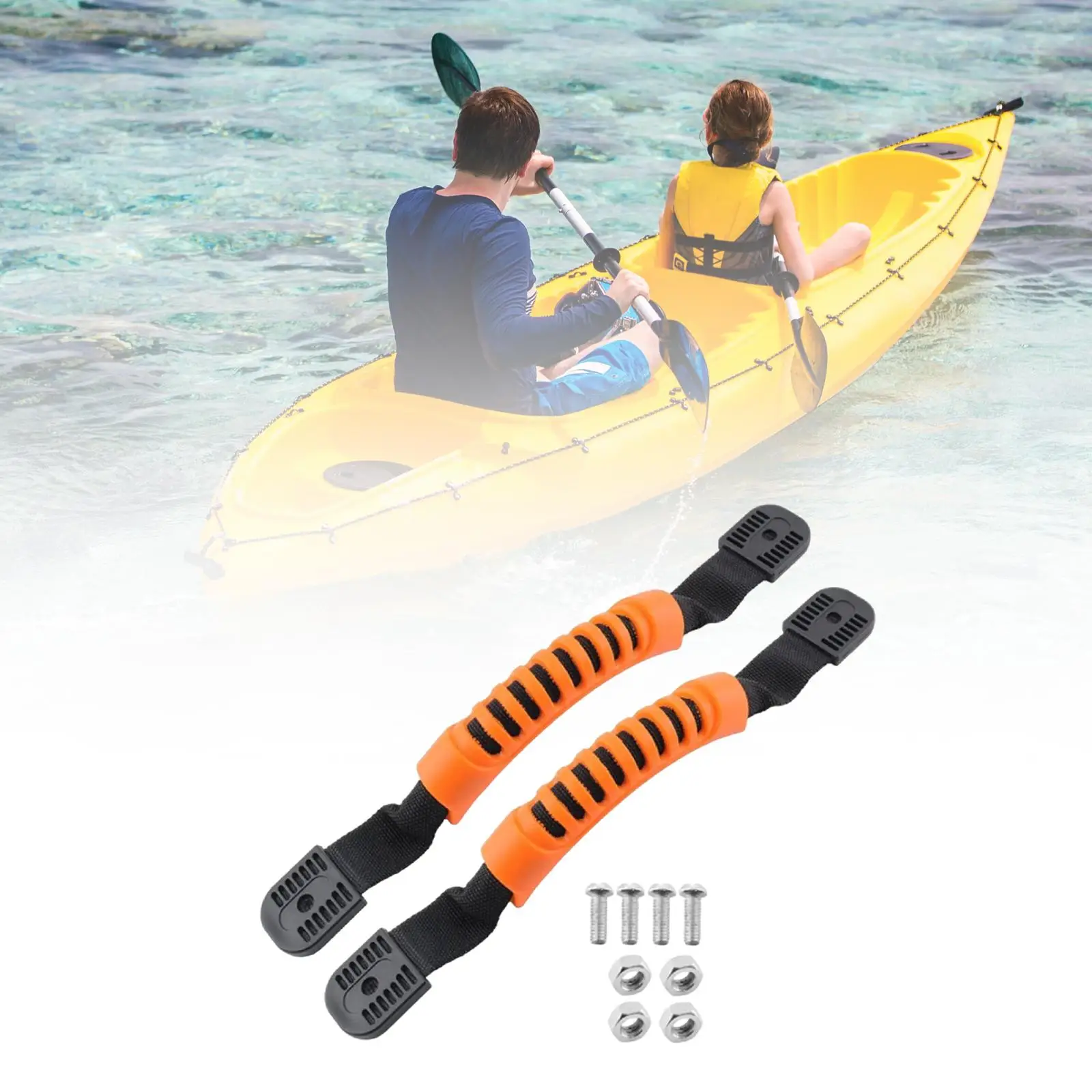 2Pcs Kayak Handles Portable Lightweight Side Mount Carry Handles Kayak Carry Handles for Boat Outdoor Suitcase Kayak Accessories