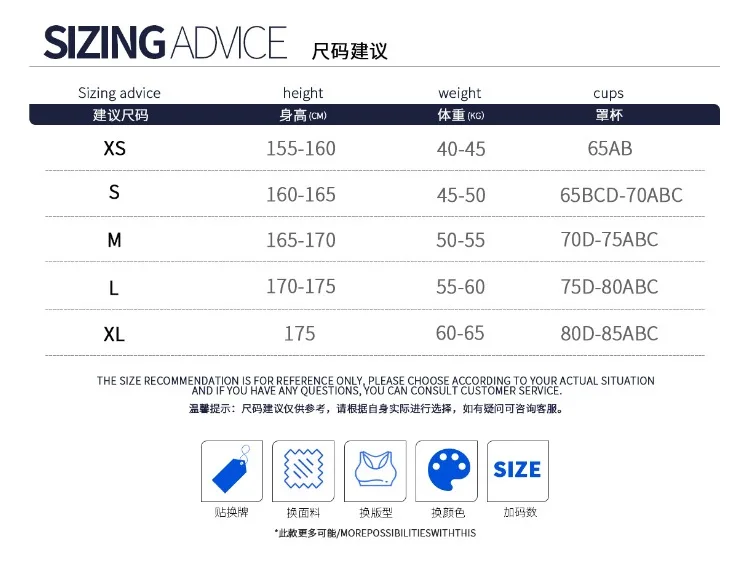 Size chart and fit details