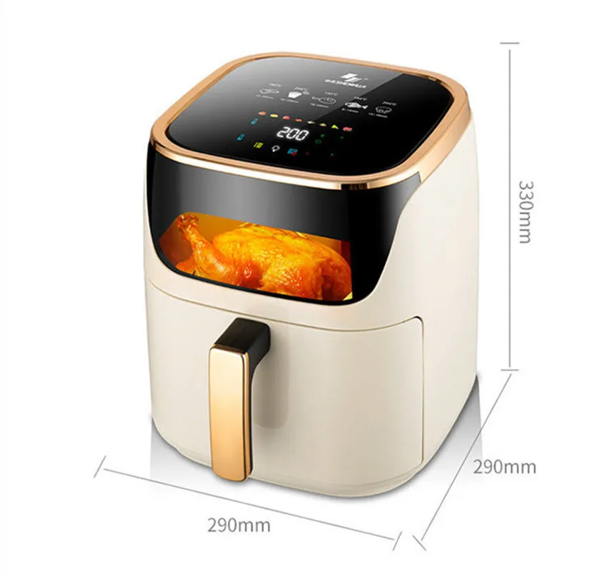 Smart Air Fryer 10L Large-capacity Household Multi-functional Smart Oil-free Smokeless Electric Oven Air Fryer 220V