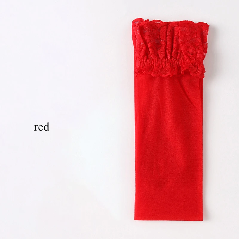 Japanese Princess Lace Socks Women Sexy Ultra Thin Transparent Silk Medias De Mujer Silicone Hold Up Thigh High Stockings