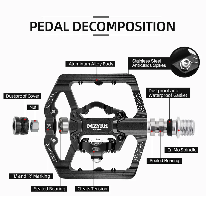 Pédales De Vélo Antidérapantes à 3 Roulements Scel En Alliage D 39 Aluminium Cnc Pieds Plats Ultralegeres Pieces De Bicyclette Pour Vtt