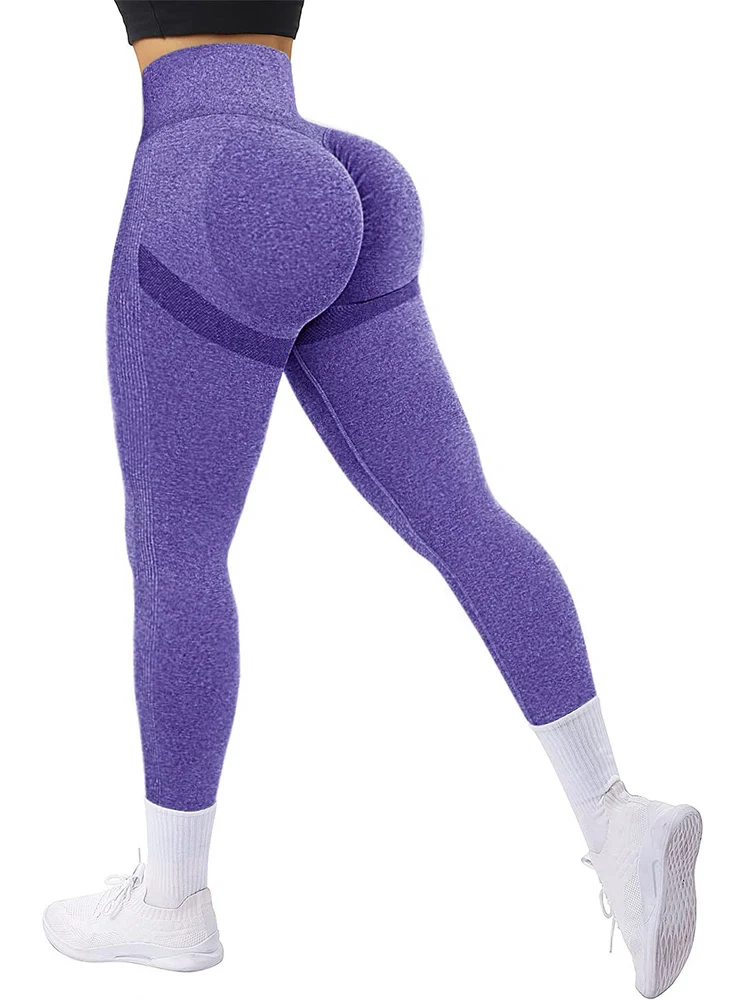 Leggings Sport Femmes Imprimé Yoga Pantalon Femmes Push Up Professionnel  Courir Fitness Gym Sport Leggings Pantalon Serré Crayon Leggins S Violet :  : Mode