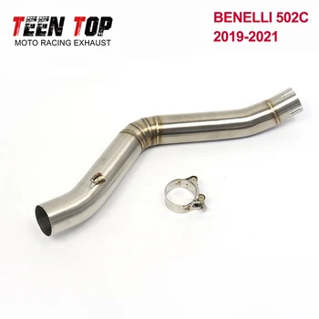 For Benelli 502C Middle Pipe Middle Link Pipe 2019 2020 2021 Motorcycle Exhaust Muffler Echappement Moto 502C Silencieux Moto