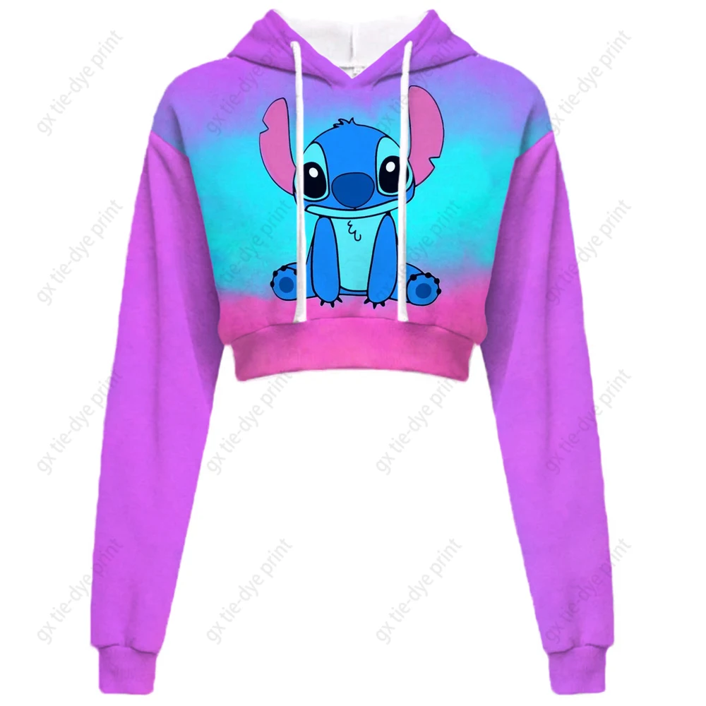 

Kawaii Lilo Stitch Cartoon Women Sweatshirts Autumn Long Sleeve Fashion Pullover Casual Sweatshirt Hoodie ultrathin Clothes