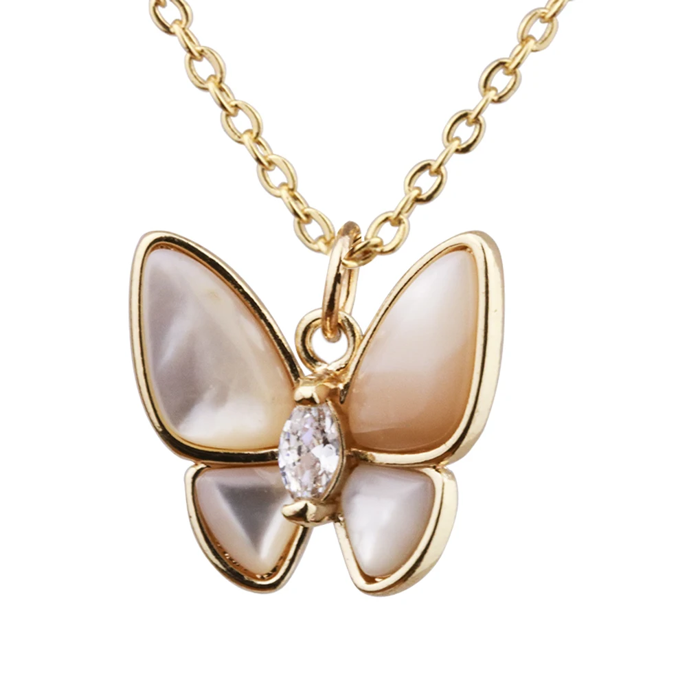 

Butterfly Shape Gold Plated Pendant Clavicle Necklace For Women Party Jewelry Gift
