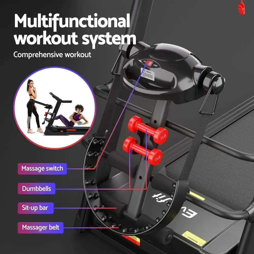 Everfit Electric Treadmill for Home Gym Fitness Exercise Machine with 480mm Massager