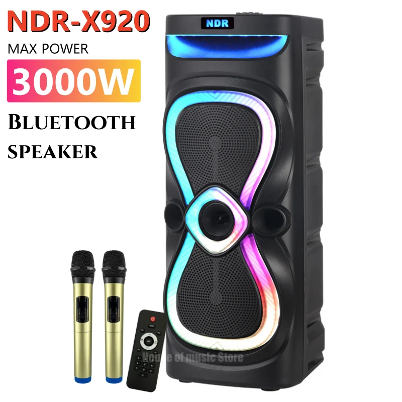 RGB Subwoofer Bluetooth Speaker HIFI Stereo Parlantes Home Theater Para Casa  Sound System Karaoke Speaker Wireless Microphone - AliExpress