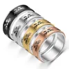 AsJerlya Anxiety Ring Fidget Spinner Rings For Women Men Stainless Steel Rotate Freely Cat Anti Stress Accessories Jewelry 1