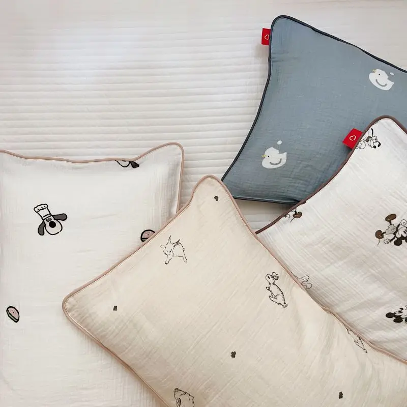 30*50cm Baby Pillowcase Bunny Muslin Newborn Pillow Case 100% Cotton
