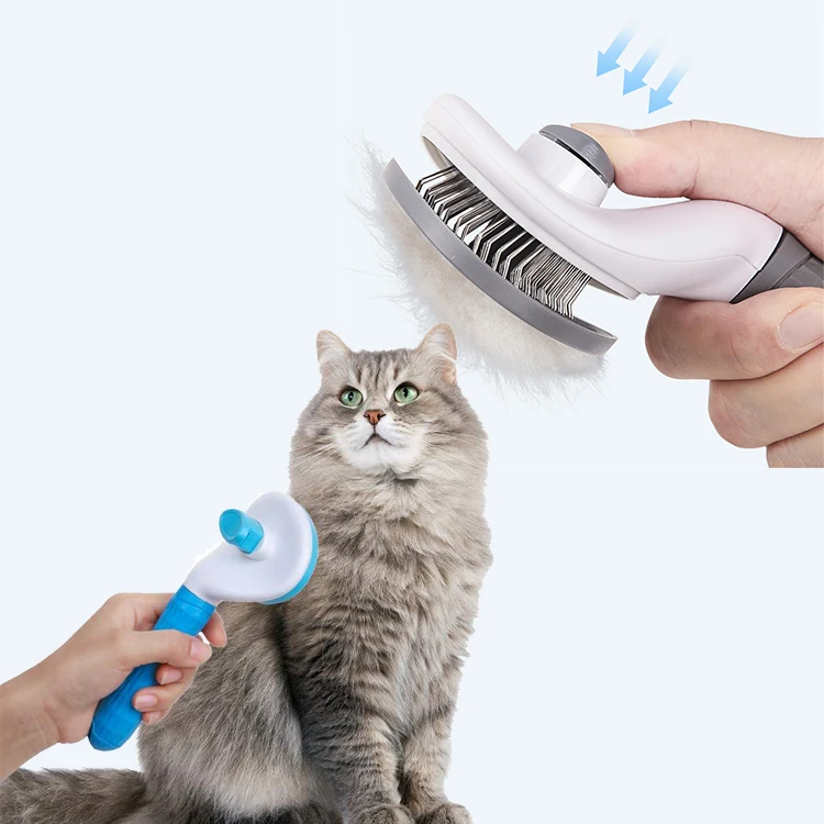 

Cat Grooming Brush Tool Self Cleaning Slicker Pet Brush,Hair Slicker Brush Pet Dog Comb For Pet Massage