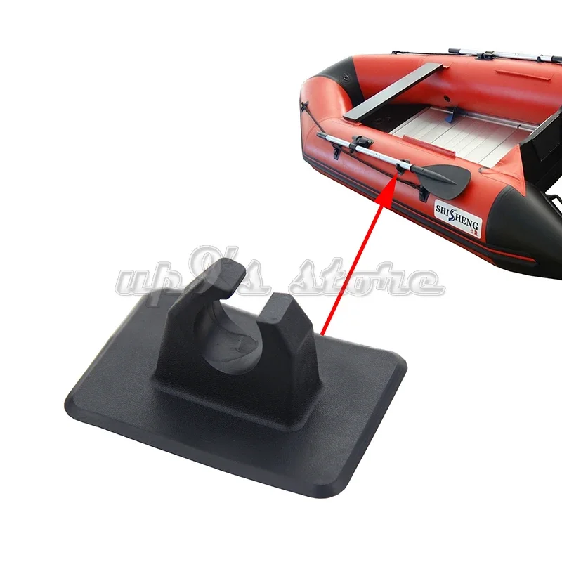 2 PIeces 109 x 82mm Oar Holder Patch Grey/Black for Kayak Canoe Dinghy Raft Inflatable Boat Accessories