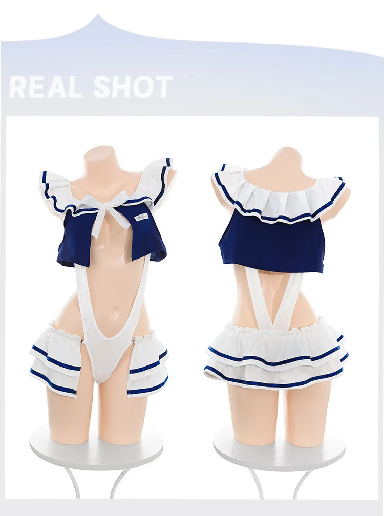 Erotic Sailor Uniform Roleplay Bodysuit | Seductive Japanese Schoolgirl Cosplay Set 16 undefined